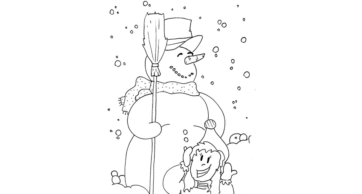 Ausmalbild «Schneemann» - MiBon