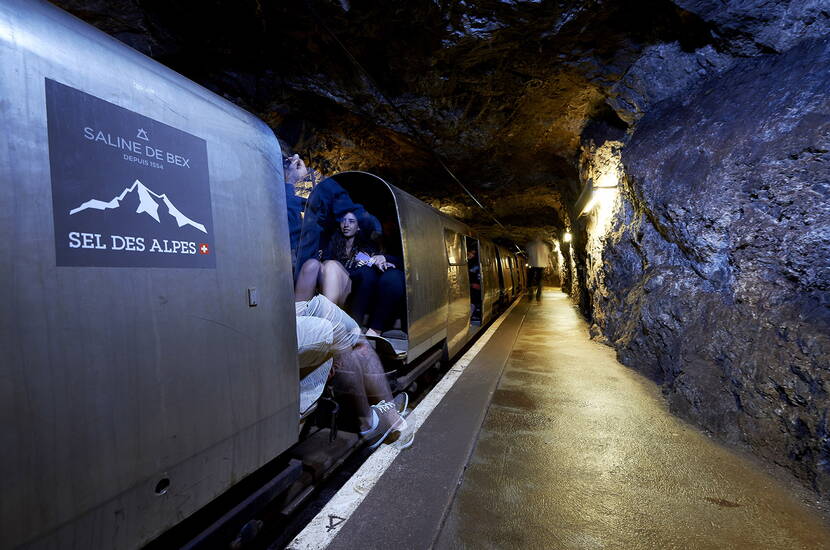 Zoom: Familienausflug Mines de Sel de Bex. Drehe das Rad der Zeit zurück und begebe dich auf die Spuren der Grubenarbeiter auf der Suche nach dem «weissen Gold». Entdecke die Beeindruckenden Leistungen, die unsere Vorfahren im letzten noch in Betrieb stehenden Salzbergwerk der Schweiz, vollständig von Hand vollbracht haben.