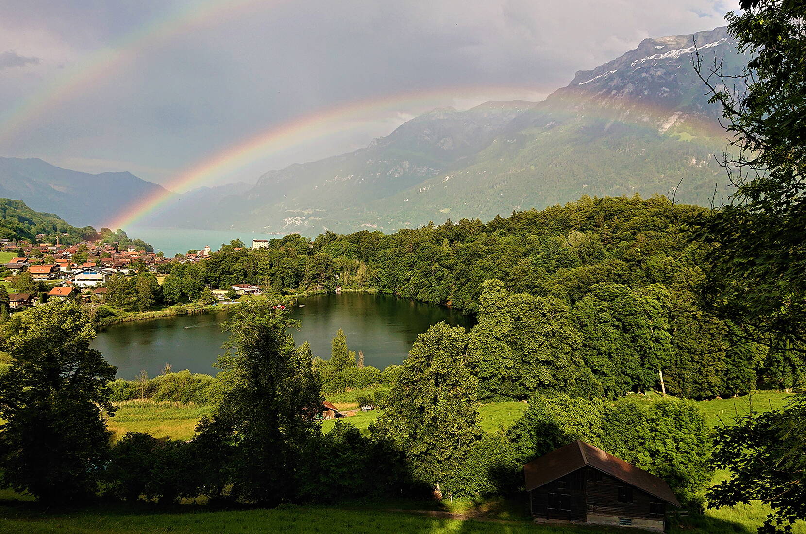 Escursione per famiglie alla piscina naturale di Burgseeli a Ringgenberg Goldswil. L'acqua della torbiera, con temperature elevate, rende piacevole il bagno.