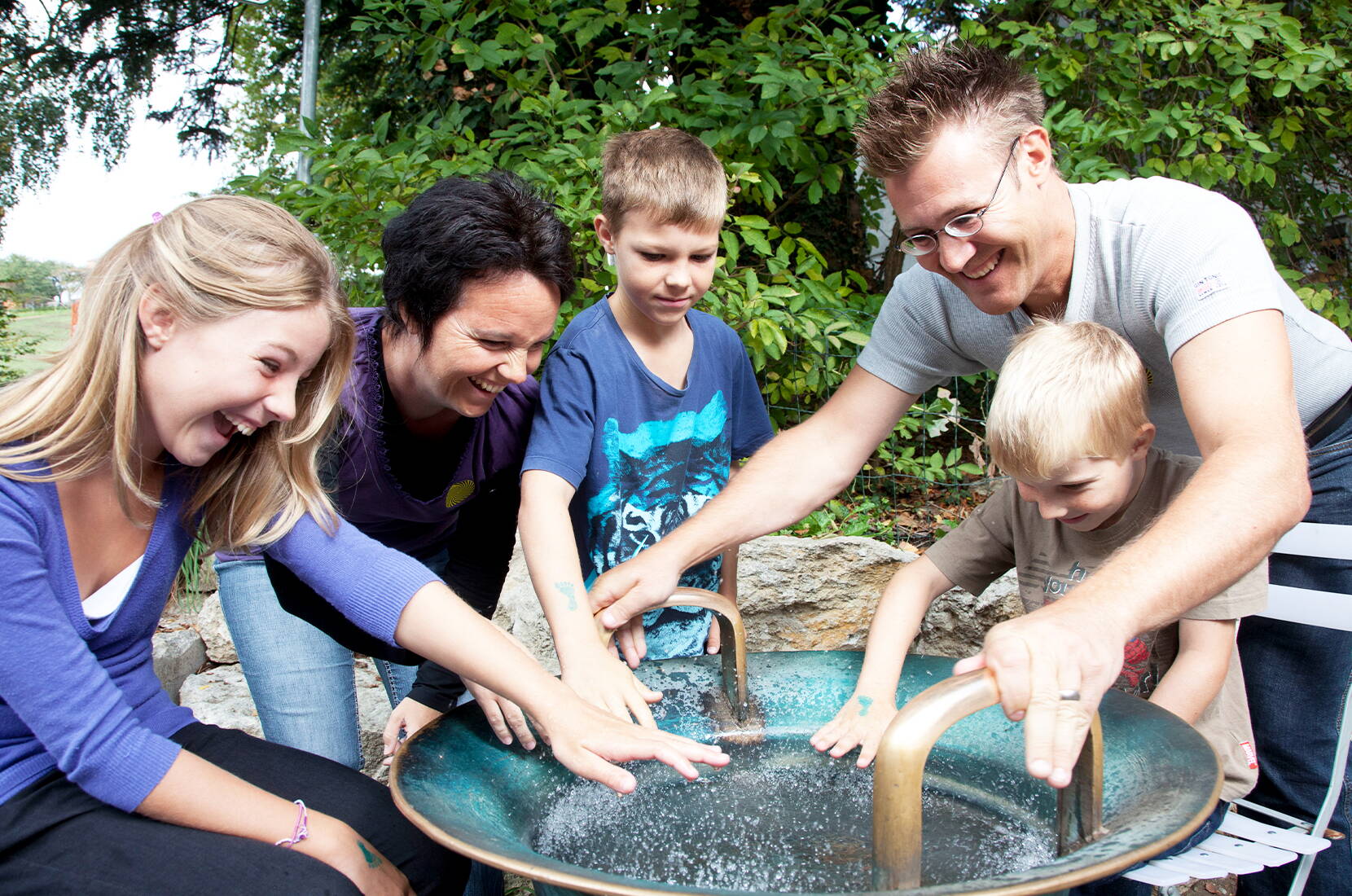 Familienausflug Sensorium im Rüttihubelbad. Im Sensorium dreht sich alles um die Aktivierung der sinnlichen Wahrnehmungen.