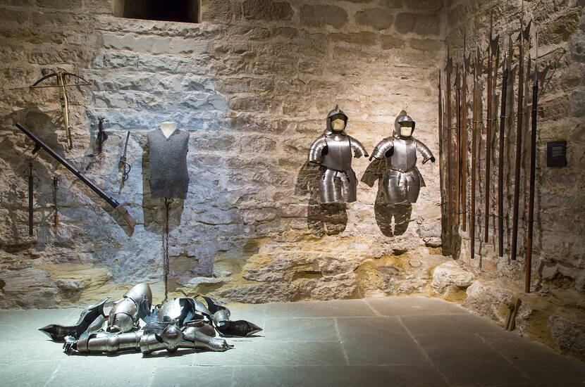 Zoom: Familienausflug Historisches Museum Thurgau. Erkunde das Spätmittelalter, als das Schloss Frauenfeld mehrfach im Brennpunkt des Weltgeschehens stand. 