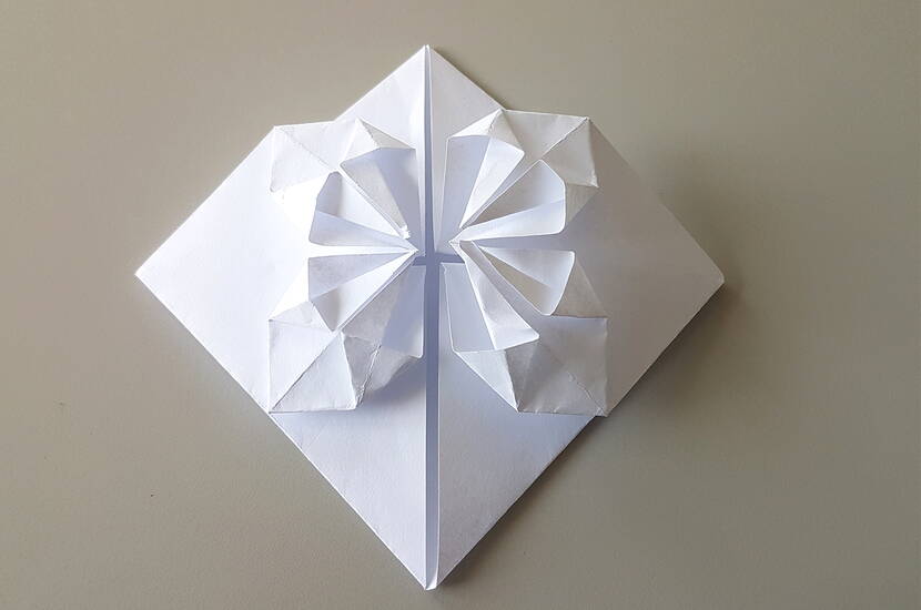 Karte mit 3D Faltherz Eine Schritt-für-Schritt-Anleitung für das 3D-Faltherz findest du in der Anleitung.