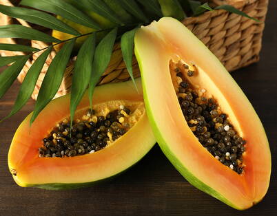 Papaya Il Tropiquarium produce frutti tropicali locali come banane, papaye, peperoncini, carambole e ananas.