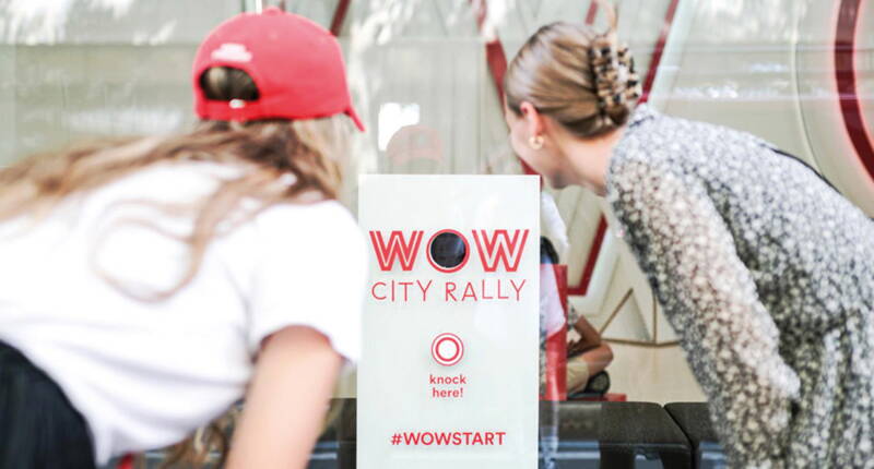 Il punto di partenza della WOW City Rally a Zurigo per un’esperienza outdoor interattiva nella città.